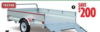 Canadian Tire Stirling galvalume plus utility trailer, 5-ft x 7-ft offer