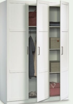 Canadian Tire Sauder 3-door storage cabinet, white offer