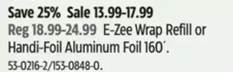Canadian Tire E-zee wrap refill or handi-foil aluminum foil 160´ offer