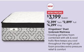 Sleep Country Kingsdown duet innbrook mattress offer