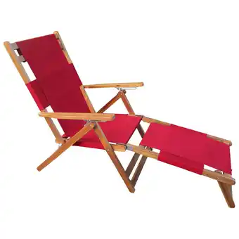 Best Buy Patioflare wood folding patio lounge chair - red offer