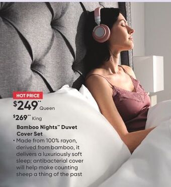 Sleep Country Bamboo nights duvet cover set offer