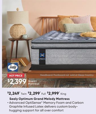 Sleep Country Sealy optimum grand melody mattress offer