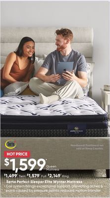 Sleep Country Serta perfect sleeper elite wynter mattress offer