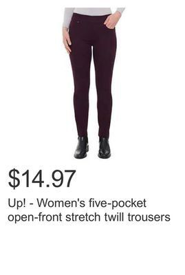 Costco Up! - women's five-pocket open-front stretch twill trousers offer