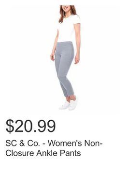 Costco Sc & co. - women's non-closure ankle pants offer