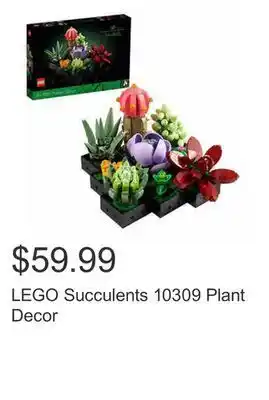 Costco Lego succulents 10309 plant decor offer