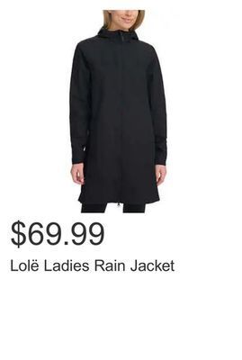 Costco Lolë ladies rain jacket offer