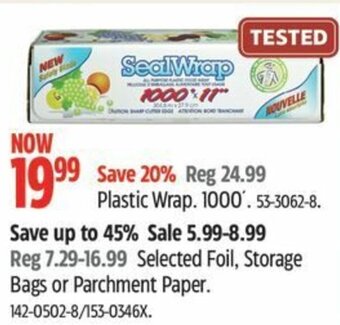 Canadian Tire Sealwrap Plastic Wrap 1000' offer