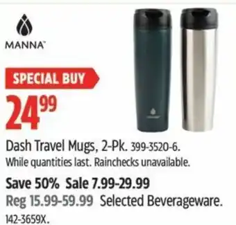 Canadian Tire Manna Dash Travel Mugs, 2-Pk offer