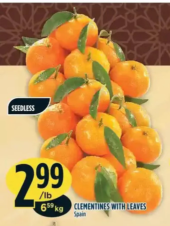 Marché Adonis Clementines with leaves offer