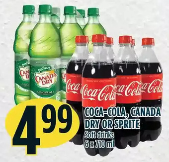 Marché Adonis Coca-cola, canada dry or sprite soft drinks offer