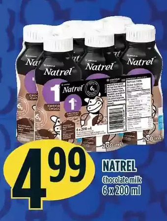 Marché Adonis Natrel chocolate milk offer