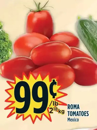 Marché Adonis Roma tomatoes offer