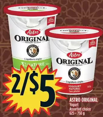 Marché Adonis Astro original yogurt offer