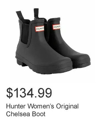 Costco Hunter women’s original chelsea boot offer