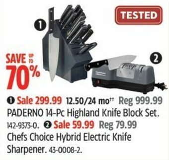 Canadian Tire Paderno 14-Pc Highland Knife Block Set offer