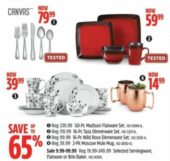 Canadian Tire Canvas 16-Pc Wild Rose Dinnerware Set offer
