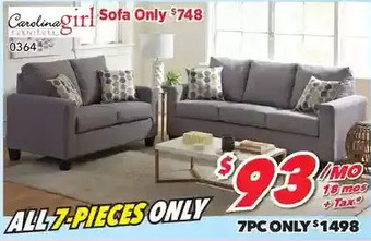 Surplus Furniture Chennay fog sofa & loveseat offer