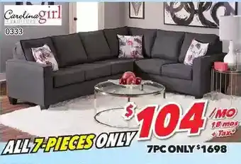 Surplus Furniture Jitterbug gunmetal 2-piece sectional offer