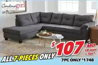 Surplus Furniture Chennay castle 2pc sectional offer