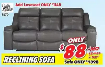 Surplus Furniture Jesolo gray reclining sofa offer