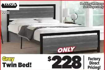 Surplus Furniture Grey twin bed offer