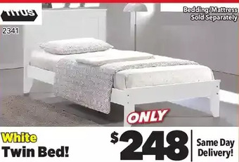 Surplus Furniture White twin bed offer