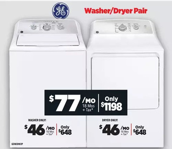 Surplus Furniture General electric washer dryer set offer