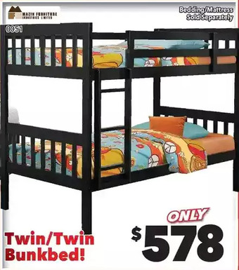 Surplus Furniture Twin&twin espresso bunkbed offer