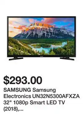 Newegg Samsung electronics un32n5300afxza 32" 1080p smart led tv (2018), black offer
