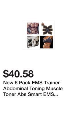 Newegg New 6 pack ems trainer abdominal toning muscle toner abs smart ems fitness belt offer