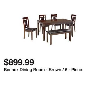 Ashley Furniture Bennox dining room - brown / 6 - piece offer