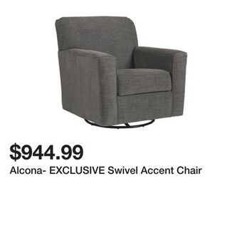 Ashley Furniture Alcona- exclusive swivel accent chair offer