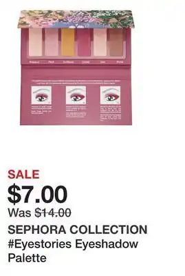 Sephora #eyestories eyeshadow palette offer