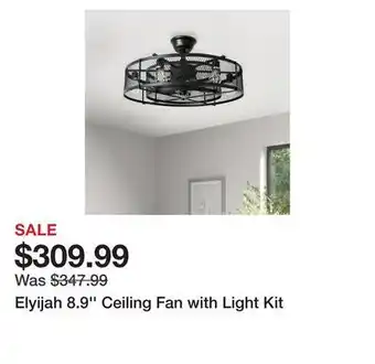 Wayfair Elyijah 8.9'' ceiling fan with light kit offer