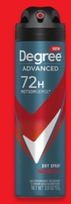 Walmart Degree dry spray or dove men+care deodorant offer