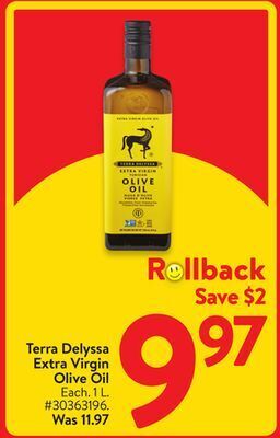 Walmart Terra delyssa extra virgin olive oil offer