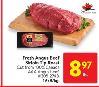 Walmart Fresh angus beef sirloin tip roast offer