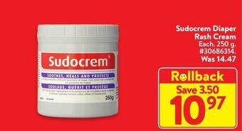 Walmart Sudocrem diaper rash cream offer