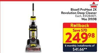 Walmart Bissell proheat 2x revolution deep cleaner offer