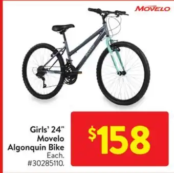 Walmart Girls' 24" movelo algonquin bike offer