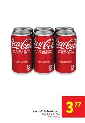 Walmart Coca-cola mini cans offer