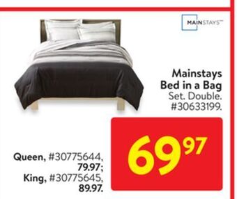 Walmart Mainstays bed in a bag offer