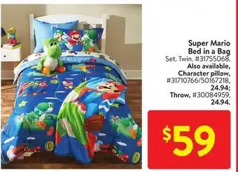 Walmart Super mario bed in a bag offer