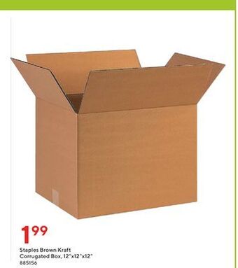 Staples Staples brown kraft corrugated box offer