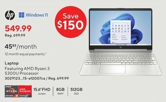 Staples Hp laptop offer
