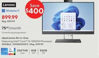 Staples Lenovo ideacentre all-in-one offer