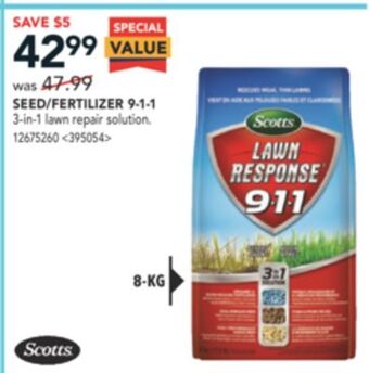 Scotts seed/fertilizer 9-1-1