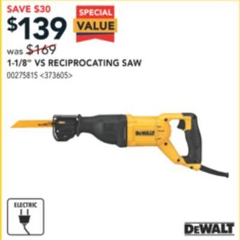 Lowe's Dewalt 1-1/8" vs reciprocating saw offer